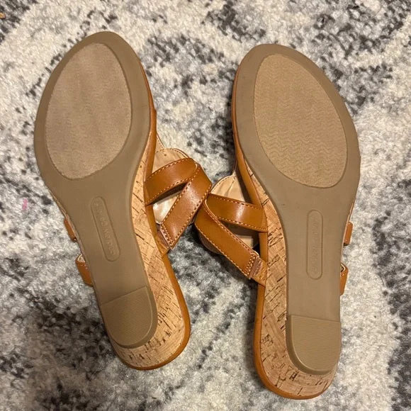 Brown Sandals with Decorative Accents - Picture 2 of 4